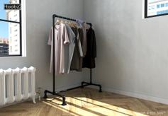 Kledingrek Cardiff- L / 33,7 mm / zwart