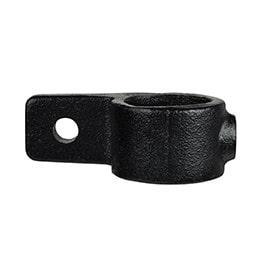 Rohrverbinder Ösenteil mit Einzellasche - Schwarz-E / 48,3 mm