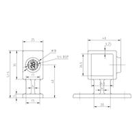 Buiskoppeling Leuningdrager - zwart - vierkant - 40 mm