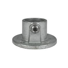 Rohrverbinder Fußplatte rund-A / 21,3 mm