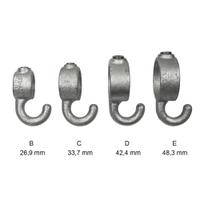 Rohrverbinder Stellring mit Haken-E / 48,3 mm