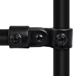 Buiskoppeling Enkel scharnierstuk - zwart-C / 33,7 mm