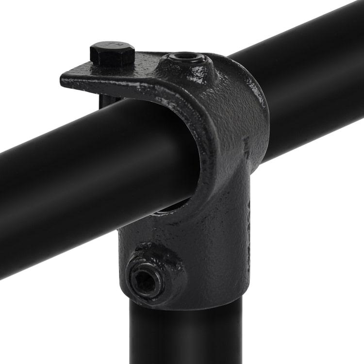 Rohrverbinder T-Stück offen - Schwarz-C / 33,7 mm
