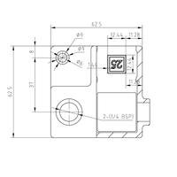 Rohrverbinder Eckstück durchgehend mit Lippe - quadratisch - 25 mm