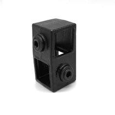 Karton Rohrverbinder Kreuzstück vorgesetzt 90° - Schwarz – quadratisch - 25 mm (100 Stück)