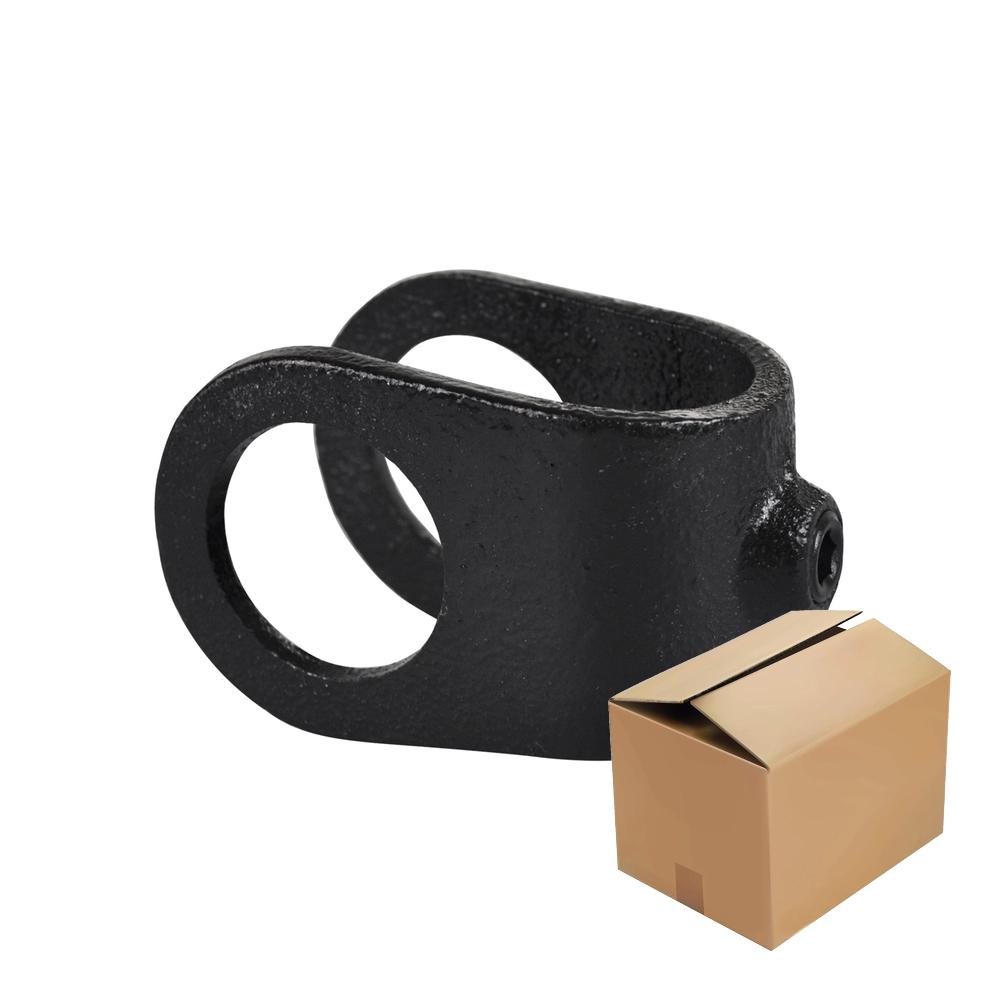 Karton Rohrverbinder Kreuzstück offen - Schwarz-B / 26,9 mm (80 Stück)