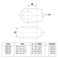 Doos Open kruisstuk-F / 60,3 mm (20 stuks)