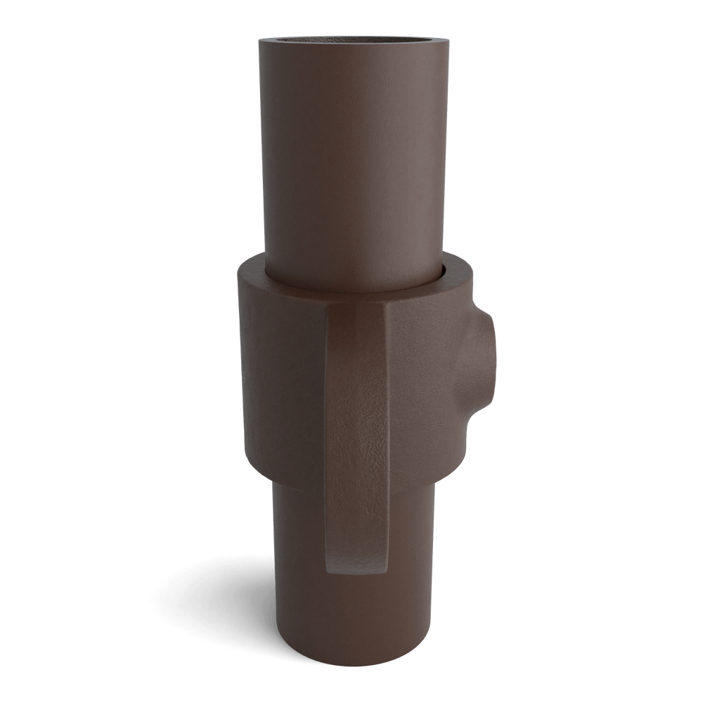 Buiskoppeling Dubbel oogdeel in 1 lijn - vintage bruin-B / 26,9 mm