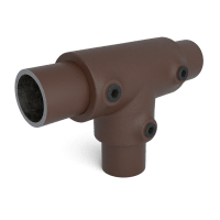 Buiskoppeling Lang T-stuk - vintage bruin-B / 26,9 mm