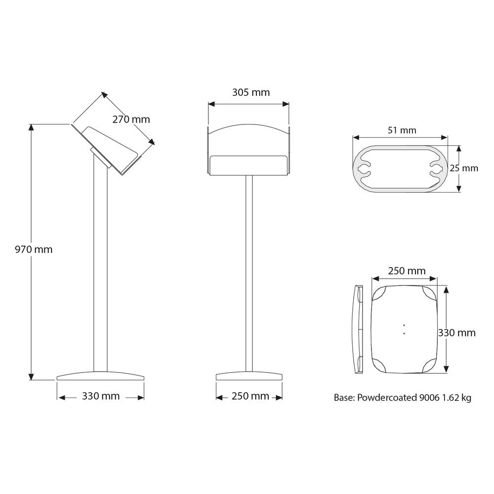 Brochurehouder Gloucester Portrait