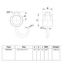Karton Rohrverbinder Garderobenhaken-D / 42,4 mm (120 Stück)