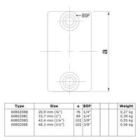 Buiskoppeling Koppelstuk - zwart-E / 48,3 mm
