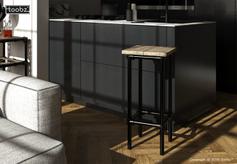 Barkruk Newcastle: 42,4mm / zwart