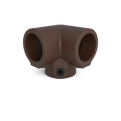 Buiskoppeling Drieweg kniestuk 90° - vintage bruin