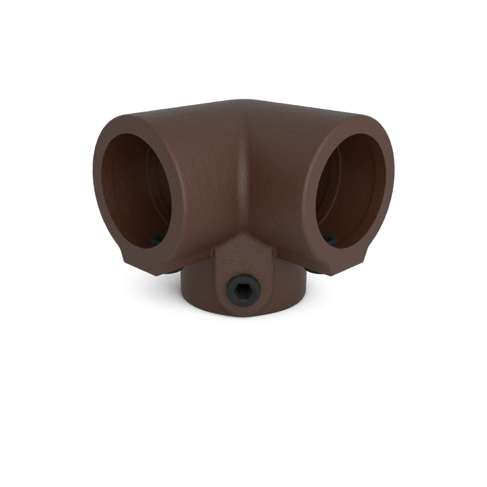 Buiskoppeling Drieweg kniestuk 90° - vintage bruin