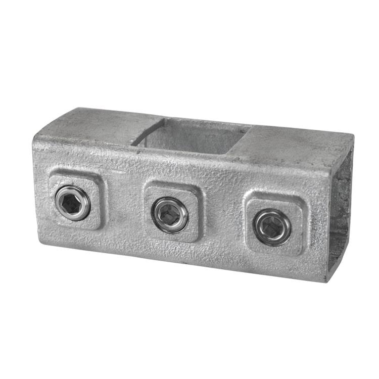 Rohrverbinder Kreuzstück durchgehend - quadratisch - 40 mm
