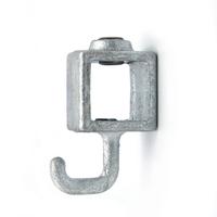 Rohrverbinder Garderobenhaken - quadratisch - 25 mm