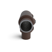 Buiskoppeling Lang T-stuk - vintage bruin-B / 26,9 mm