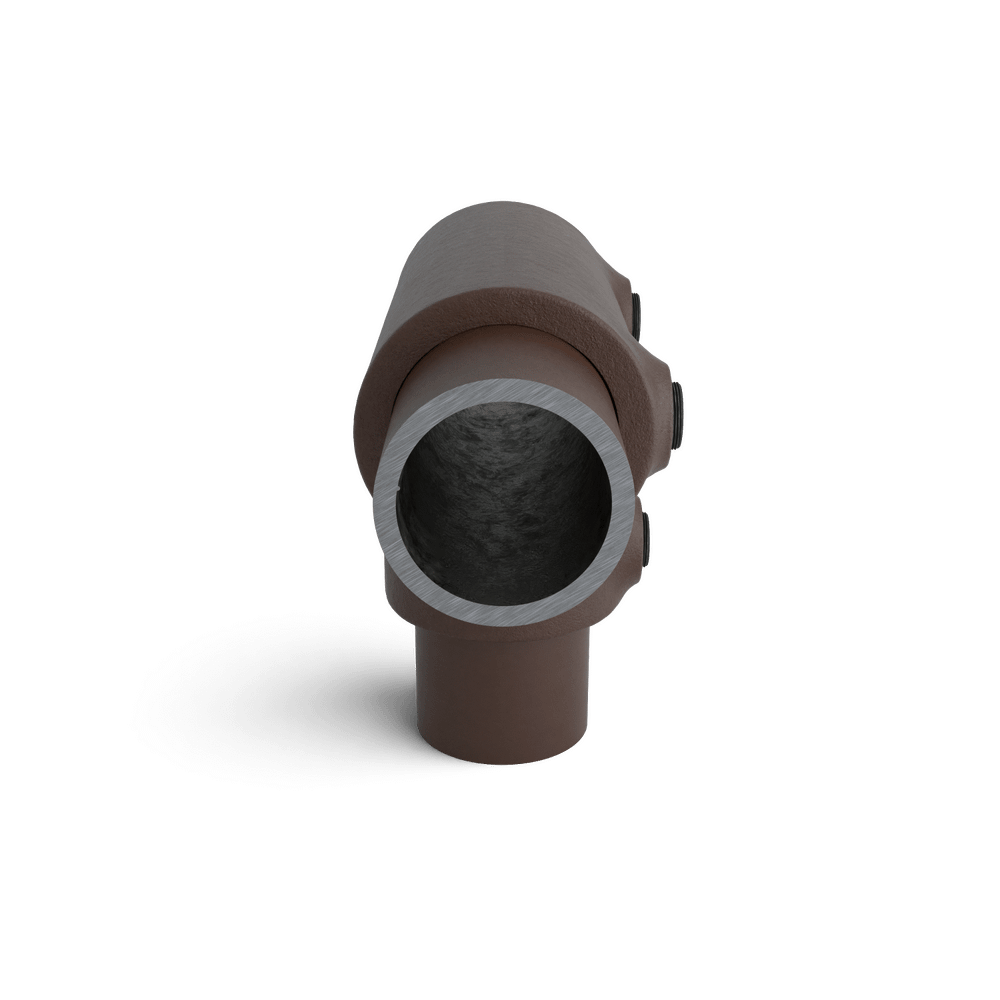 Buiskoppeling Lang T-stuk - vintage bruin-B / 26,9 mm