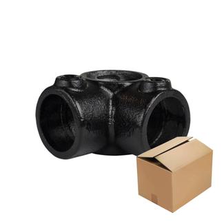 Doos Hoekstuk doorlopende staander - zwart-C / 33,7 mm (35 stuks)