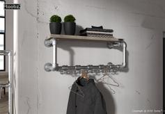 Kapstok London: L / 33,7mm / zilverkleurig