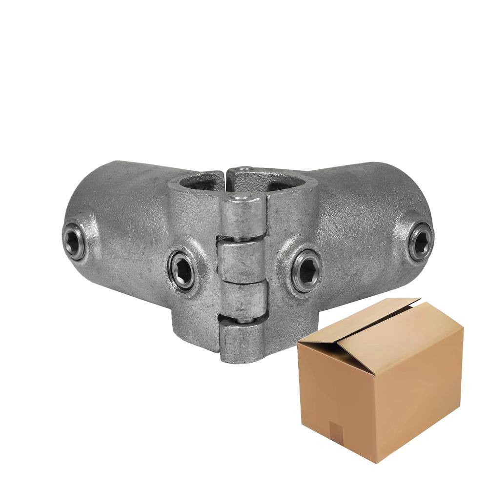 Karton Rohrverbinder offenes klappbares Eckstück durchlaufend 90°-E / 48,3 mm (18 Stück)