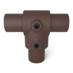 Buiskoppeling Kort T-stuk - vintage bruin