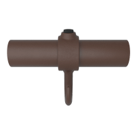 Buiskoppeling Kapstokhaak - vintage bruin-B / 26,9 mm