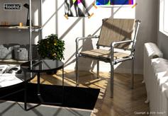 Stoel Leeds: 42,4mm / zilverkleurig