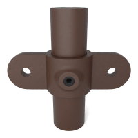 Buiskoppeling Dubbel oogdeel in 1 lijn - vintage bruin-B / 26,9 mm