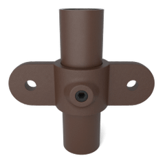 Buiskoppeling Dubbel oogdeel in 1 lijn - vintage bruin