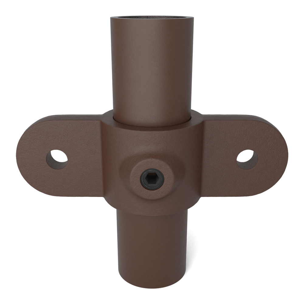 Buiskoppeling Dubbel oogdeel in 1 lijn - vintage bruin-B / 26,9 mm