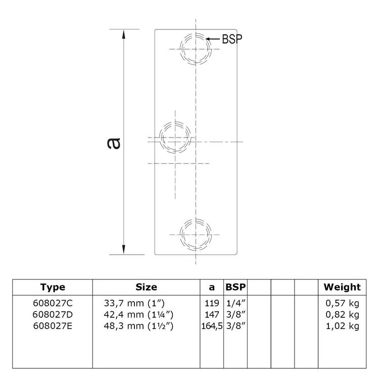 Karton Rohrverbinder Handlaufbefestigung bis 45°-C / 33,7 mm (20 stück)