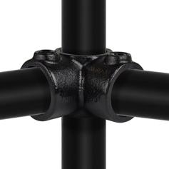 Rohrverbinder Eckstück durchgehend - Schwarz-B / 26,9 mm