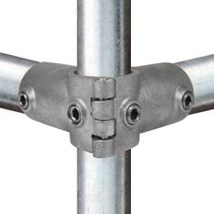 Buiskoppeling Open klapbaar hoekstuk doorlopende staander 90°