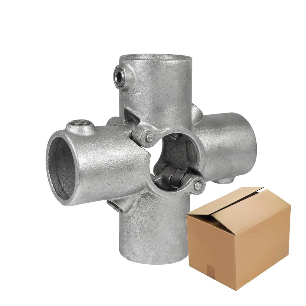 Karton Rohrverbinder offenes klappbares Vierweg Kreuzstück-E / 48,3 mm (10 Stück) Karton Rohrverbinder offenes klappbares Vierweg Kreuzstück-E / 48,3 mm (10 Stück)