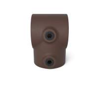 Buiskoppeling Kort T-stuk - vintage bruin-C / 33,7 mm