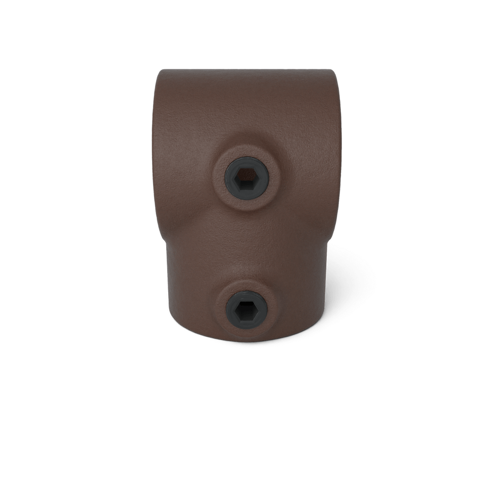 Buiskoppeling Kort T-stuk - vintage bruin-C / 33,7 mm