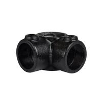 Karton Rohrverbinder Eckstück durchgehend - Schwarz-E / 48,3 mm (20 Stück)
