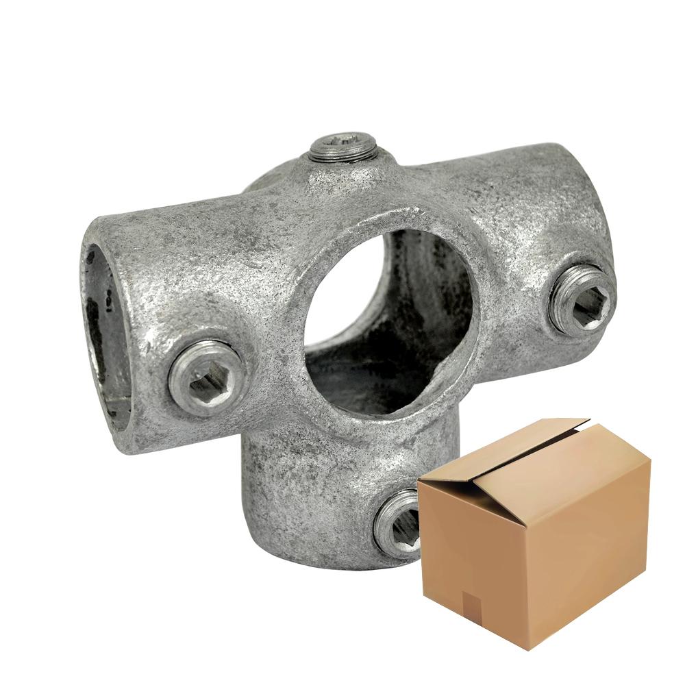 Karton Rohrverbinder T-Stück für Stützrohr-F / 60,3 mm (10 Stück)