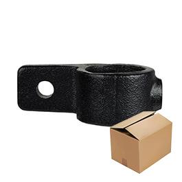 Karton Rohrverbinder Ösenteil mit Einzellasche - Schwarz-E / 48,3 mm (50 Stück)