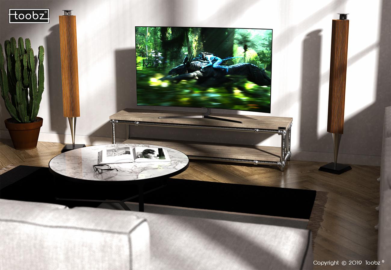 TV meubel Nottingham: M / 33,7mm / zilverkleurig