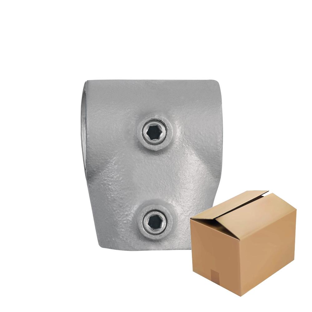 Karton Rohrverbinder T-Stück kurz - variabler Winkel 0° - 11°-E / 48,3 mm (25 Stück)