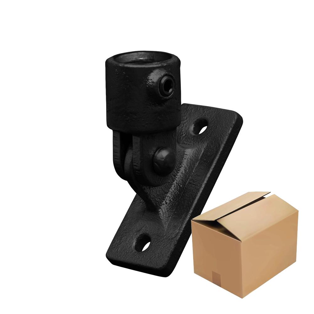 Karton Rohrverbinder Gelenkfuß - Schwarz-C / 33,7 mm (30 Stück)