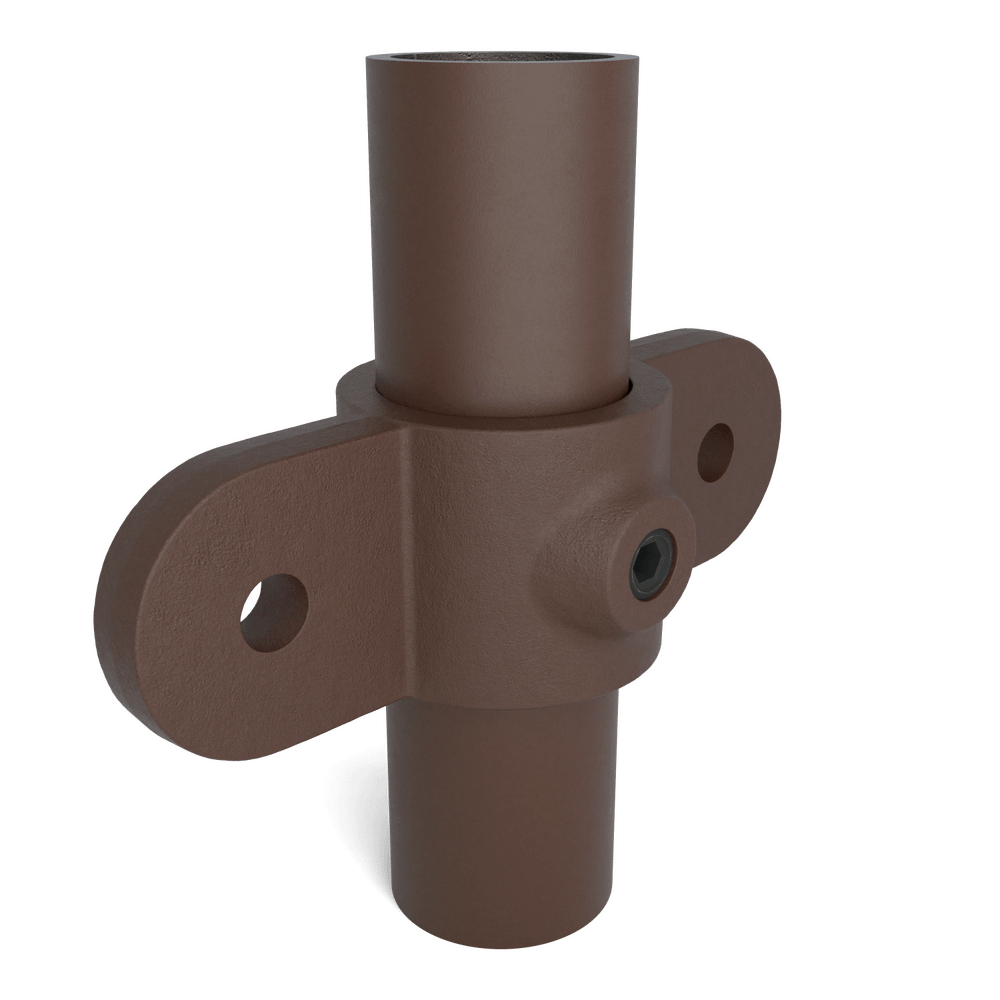 Buiskoppeling Dubbel oogdeel in 1 lijn - vintage bruin-B / 26,9 mm