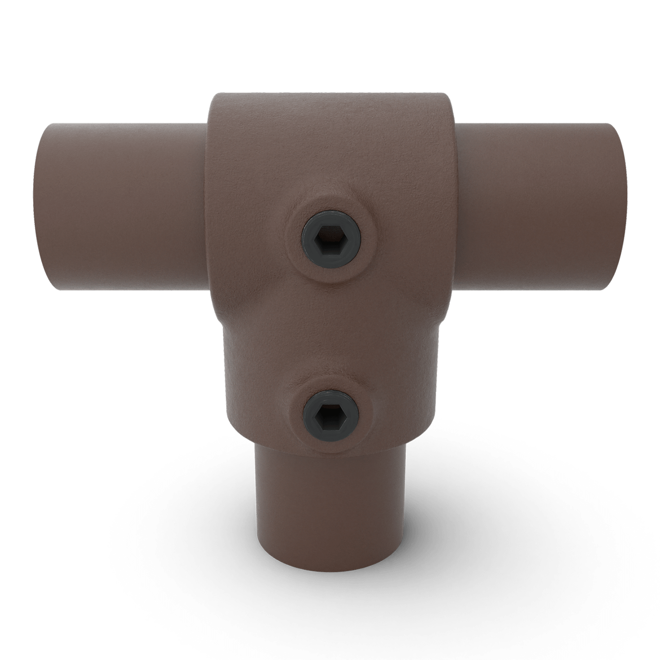 Buiskoppeling Kort T-stuk - vintage bruin-B / 26,9 mm