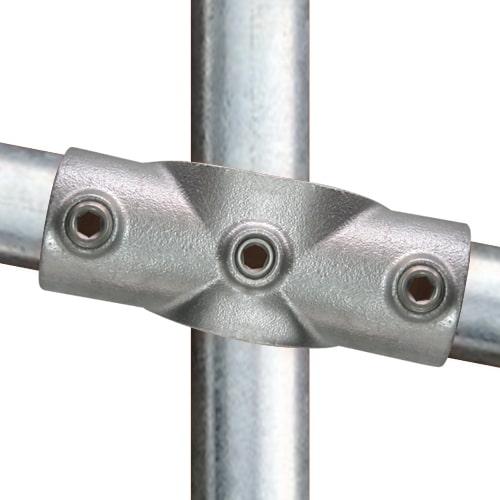 Buiskoppeling Kruisstuk in 1 vlak voor helling 0° - 11°-E / 48,3 mm