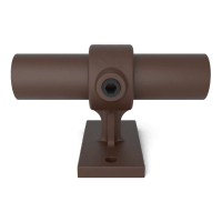 Buiskoppeling Leuningdrager - vintage bruin-B / 26,9 mm