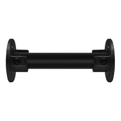 Rohrverbinder Fußplatte rund mit Einlage (Set)-B-schwarz / 26,9 mm