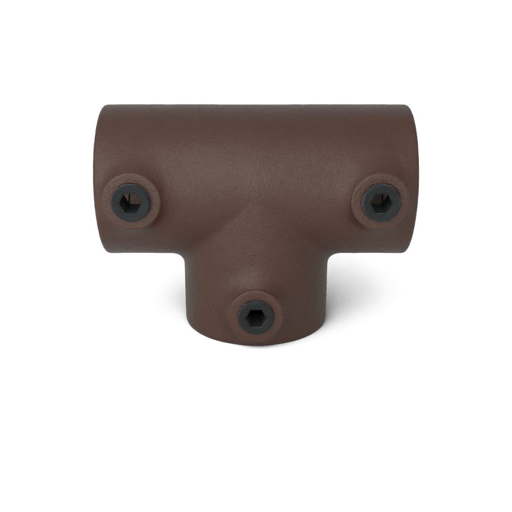 Buiskoppeling Lang T-stuk - vintage bruin-B / 26,9 mm